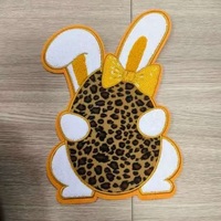 Groothandel Nieuw Ontwerp 26*18cm Chenille Konijn Strijkbare Pailletten Pasjes voor Kleding