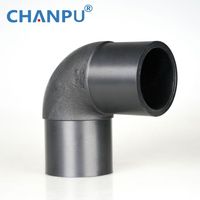 Sambungan Pipa HDPE Berkualitas Tinggi 90 & 45 Derajat Penjualan Langsung Pabrik Fitting Pipa PE Fitting HDPE Aplikasi Air Nomor Model Head