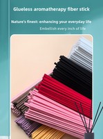 Bâtonnets diffuseurs d'arômes floraux sans flamme en fibre, longueur étendue, éliminent les odeurs, pour usage domestique intérieur