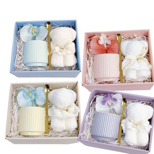 X527 2026 New Promotional Ceramic Mug Towel <b>Gift</b> Set Wedding Favors Birthday Thanksgiving Valentine's Day New Year Thank You - Product Image 1