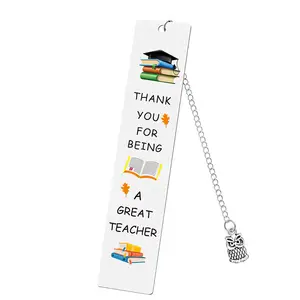 Customization Bookmarks Teacher's Day Gift Bookmark Stainless Steel Lettering Gift Metal Bookmark