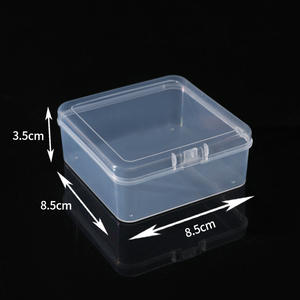 Caja de Almacenamiento Cuadrada Transparente de Plástico PP de 8x8x3.2 cm con Tapa para Organizar Joyas, Fabricada en Zhejiang - Product Image 3