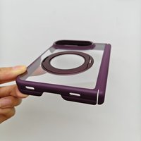 Étui de téléphone pliable transparent avec support magnétique rotatif à 360°, pare-chocs antichoc, coque arrière transparente pour iPhone Duo