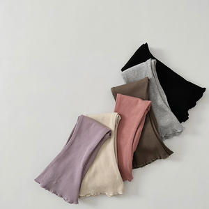 Nouvelle collection coréenne de vêtements pour enfants automne, <span class=keywords><strong>pantalon</strong></span> évasé à ourlet fini, longueur bébé, tendance petites et moyennes tailles - Product Image 4