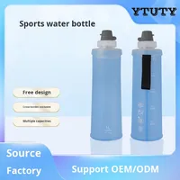 Bouteille d'eau souple pliable en TPU HDS pour course en extérieur, marathon, cyclisme, camping, voyage – Personnalisable – Vente directe