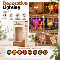 Ampoule LED rechargeable en plastique DC E40 en gros, motif LED personnalisé, lumière décorative sans fil USB-C pour cadeau d'anniversaire