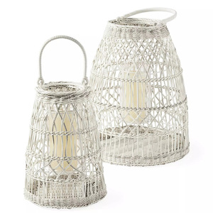 Rattan <b>Candle</b> Holder Cylinder Shape Home Decoration <b>Lantern</b> For Tea Rooms And Homestays With PE Fuji Material - Product Image 5