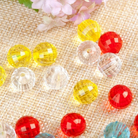 Perles de terre transparentes de 6 mm à 20 mm, perles acryliques à 96 faces, rideau de porte, matériel de bricolage, matériel de fabrication de perles en gros