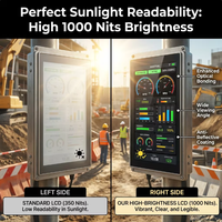 Módulo LCD TFT IPS de 7 Pulgadas 800*1280 MIPI ILI9881-C04 Pantalla de Alto Brillo de 1000 Nit para Automatización Industrial HMI