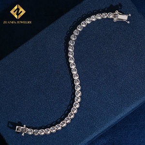 ZUANFA JEWELRY - Brazalete de Tenis de Lujo con Diamantes Cultivados en Laboratorio de 5 mm, Corte Brillante Redondo, Certificado IGI, Chapado en Oro Blanco, Unisex - Product Image 3