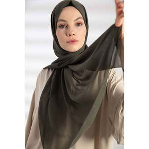 Chiffon <b>Shawl</b> For <b>Women</b> Khaki Breathable Middle East Style Scarf Lightweight Fashion Headwear - Product Image 5