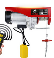 Mini palan électrique télécommandé 250 kg, 30 m, IP54, neuf, avec câble en acier, pour usage domestique et hôtelier