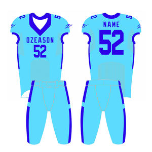 Logo tim kustom cetak bordir kaus sepak bola Amerika Retro seragam sepak bola dewasa set lengkap sublimasi seragam sepak bola Amerika - Product Image 3