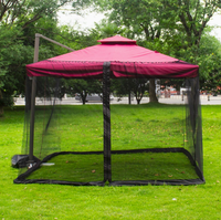 Auvent en maille Roma avec fermeture éclair - Moustiquaire de terrasse, abri de camping extérieur, tente pare-soleil