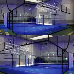Çin fabrika süper panoramik Padel tenis kortu kapalı veya açık için tam panoramik Paddle tenis spor