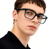 Montures optiques en acétate Mazzucchelli, carrées, noires, lunettes de luxe faites à la main pour hommes, verres correcteurs, logo personnalisé, vente en gros