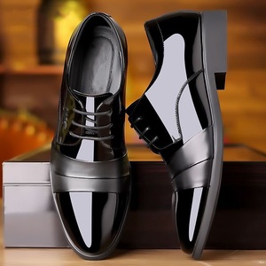 Men's Anti-Slip Dressy Loafers Slip-On Office <b>Shoes</b> PU Upper Waterproof <b>Comfortable</b> <b>Work</b> <b>Shoes</b> Breathable Hard-Wearing - Product Image 2
