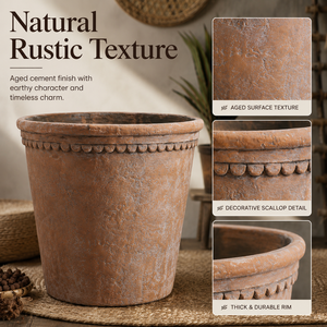 Vente en gros de grands pots de jardin HERO de style antique, fabriqués en usine, style rustique en terre cuite, pots écologiques, vente en gros, pierres décoratives - Product Image 3