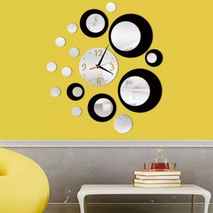 Creative Acrylic Wall <b>Clock</b> DIY Frameless <b>Digital</b> <b>Clock</b> Round Combo Mute <b>Clock</b> Wall Sticker for Home Office Decoration - Product Image 5