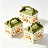 Boîte à biscuits écologiques de qualité alimentaire, design personnalisé, boîte rectangulaire pour beignets, matériau recyclé, boîte à pain pour boulangerie, boîte à emporter