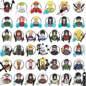 Anime Hokage Ninja Uzumaki mini mainan juguetes de Sasuke kakashade set blok bangunan mainan untuk anak-anak WM6105