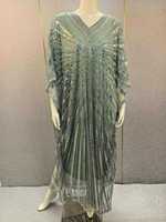 Robe de soirée vintage brodée et perlée à col en V, très vendue en Turquie
