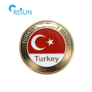 Souvenirs personnalisés Turquie Drapeau turc Forces armées Commémoration des vétérans Pièce commémorative Pièces <span class=keywords><strong>de</strong></span> défi personnalisées Turquie - Product Image 2