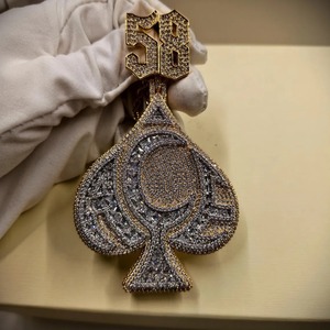 Venta al por Mayor de Colgantes de Diamantes Moissanite en Forma de Corazón, Joyería de Plata 925 de Lujo Estilo Hip Hop para Hombres y Mujeres - Product Image 6