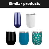 Vente en gros usine et peinture en spray personnalisée 12oz, Gobelet isotherme en acier inoxydable à double paroi, entièrement personnalisable, pour vin, café, œufs, mariage