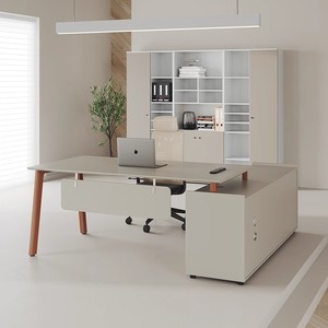 Escritorio de oficina en forma de L ejecutivo de lujo moderno Prise Autonome MDF Factory Commercial Furniture para Manager <span class=keywords><strong>Computer</strong></span> <span class=keywords><strong>Table</strong></span> Hospital - Product Image 3