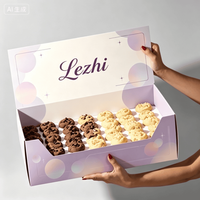 Cajas Personalizadas para Galletas con Logotipo de Marca, Caja de Embalaje Reciclable para Pasteles y Donuts, Empaque para Postres Dulces para Llevar