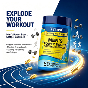 Complément alimentaire naturel Power Boost 1000mg en gélules molles pour hommes, 60 unités, pour soutenir l'entraînement et la vitalité quotidienne, améliore la vitalité physique masculine - Product Image 2