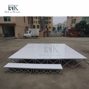 Plateforme de scène pliable en aluminium RK avec escalier, ensemble de scène portable pour événements et mariages - Product Image 5