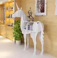 Accessori per la decorazione della casa a forma di unicorno in legno scaffale per piante espositore per scaffali figurine scaffale per libri