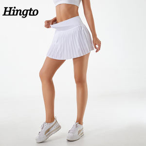 2合1弹力衬里弹力高尔夫裙带口袋运动透气亲肤女性百褶网球裙 - Product Image 5