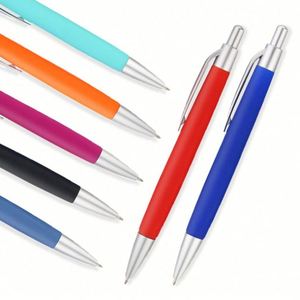 Hot Sell Plastic Rubber Coated Click Hotel Wholesale Pen for Promotion Branded Giveaway Gift Pen with Custom logo - Product Image 4