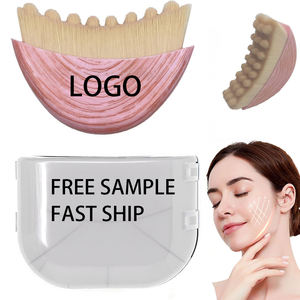 Brosse nettoyante visage à poils doux naturels, masseur facial pour drainage lymphatique, brosse ergonomique hypoallergénique pour sculpter le contour du visage - Product Image 1