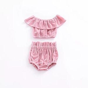 <strong>Santa</strong> Baby Newborn Off Shoulder <strong>Onesie</strong> Sleeveless Christmas Clothes Velvet Rompers for Infant - Product Image 3