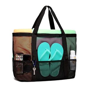Bolsa de Playa de Malla de Gran Capacidad, Plegable, para Accesorios de Piscina, Bolsa de Transporte para Mujer - Product Image 1