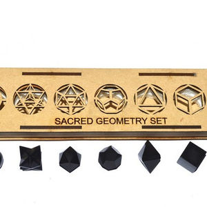 Achetez l'ensemble de géométrie sacrée en agate noire en ligne: obtenez le meilleur ensemble de géométrie sacrée en agate noire pour emballage cadeau - Product Image 1
