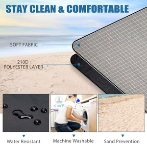 Tapis <span class=keywords><strong>de</strong></span> pique-nique <span class=keywords><strong>de</strong></span> <span class=keywords><strong>plage</strong></span> léger, durable, imperméable et résistant au <span class=keywords><strong>sable</strong></span> pour quatre adultes, pour une utilisation en extérieur - Product Image 4