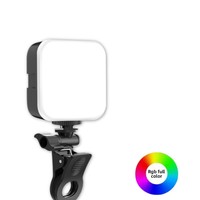 Mini Lampe LED Portable pour Selfie, Réglage Multi-Niveaux, Température de Couleur Ajustable (2500K-9900K) pour Photos et Vidéos