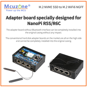Tarjeta de red M.2 A a M Key NVME a WiFi6, compatible con AX200 MT7921K Intel 8265C CM4 Raspberry Pi Coral TPU Debian - Product Image 3