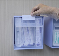 Wandmontierte Neigbare Kunststoff-Aufbewahrungsboxen Dental Flip Bin Organizer Stapelbare Offene Aufbewahrungsboxen für Kleinteile Medizinisch
