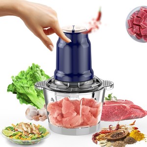 Electric Food Grinder 1L Capacity Multi Functional Meat And <b>Vegetable</b> <b>Chopper</b> With Stainless Steel Blades For Household Use - Product Image 1