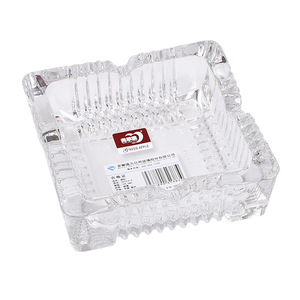 Crystal Glass Square Ashtray Large And <b>Small</b> Sizes For Living Room <b>Office</b> Guest Room Use - Product Image 5