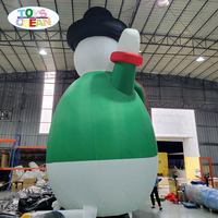 Décoration de Noël gonflable géante personnalisée en forme de bonhomme de neige glacé avec ventilateur intégré TOYS-OCEAN X-3746 (10-12 pieds)