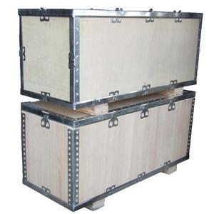 กล่องไม้ขอบเหล็ก Anshunda ขนาด 522x522x600 มม. บรรจุภัณฑ์ไม้อัดสำหรับส่งออก - Product Image 2