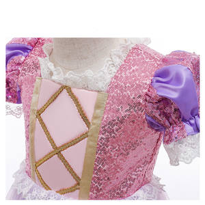 Vestido de fiesta de cumpleaños para niñas, cosplay de película de TV, disfraz de <span class=keywords><strong>princesa</strong></span> Rapunzel <span class=keywords><strong>enredados</strong></span> para Halloween y Navidad, venta al por mayor - Product Image 4