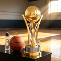 Trophées sportifs en métal, trophées de championnat en alliage de zinc et résine, trophées personnalisés gravés pour les compétitions sportives